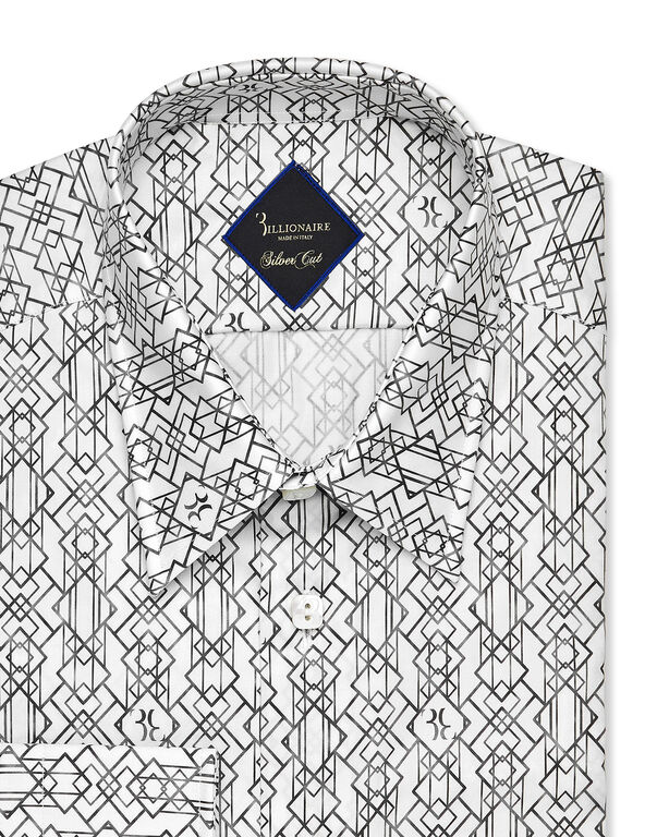 Shirt Silver Cut LS/Milano Geometric