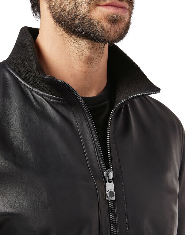 Leather Bomber Lion