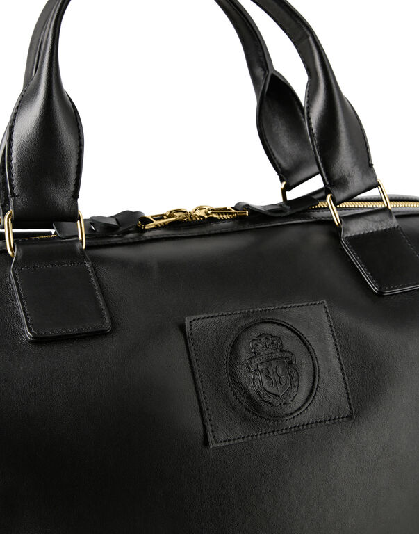 Leather Medium Travel Bag Crest