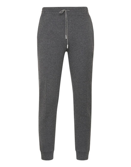Cotton and Cashmere Jogging Trousers Crest