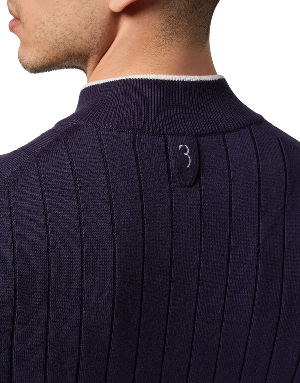 Cotton/Wool Pullover Zip