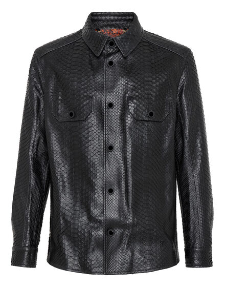 Python Leather Shirts Luxury