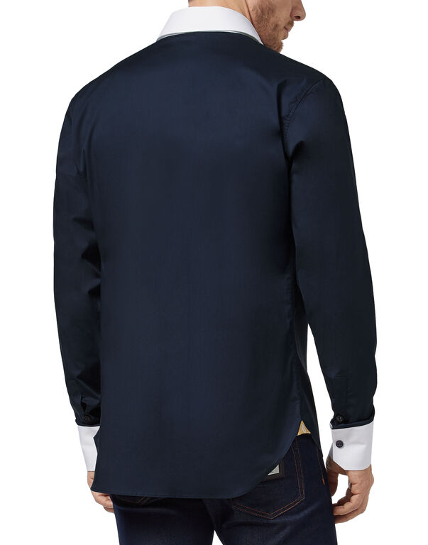 Shirt Silver Cut LS Milano/Multi Crest