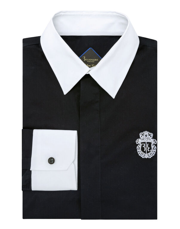 Shirt Silver Cut LS Milano/Multi Crest