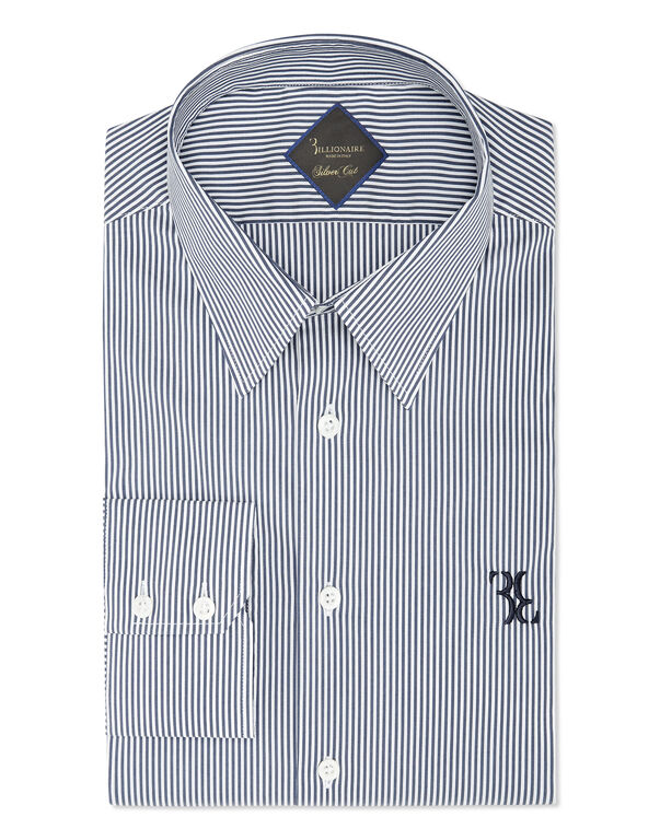 Shirt Silver Cut LS/Milano Stripes