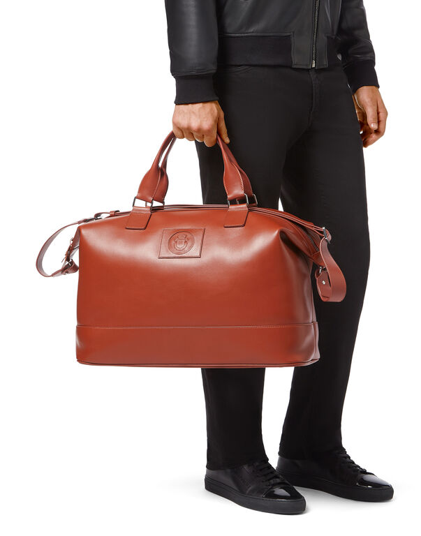 Leather Medium Travel Bag Crest