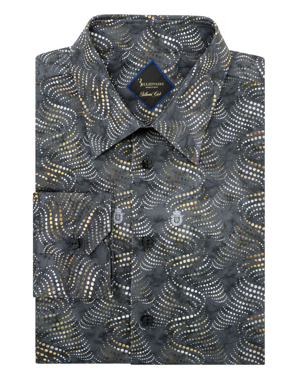 Shirt Silver Cut LS Milano/Multi Geometric