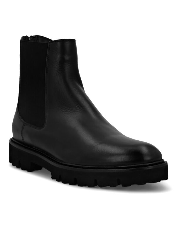 Leather Boots Low Flat Iconic