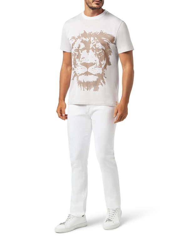 T-shirt Round Neck SS Jacquard Lion