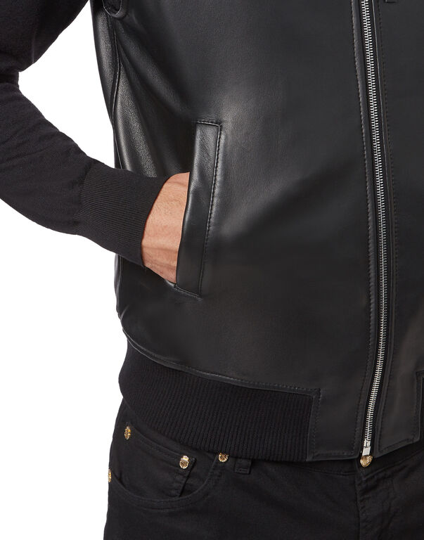 Sleeveless Leather Vest