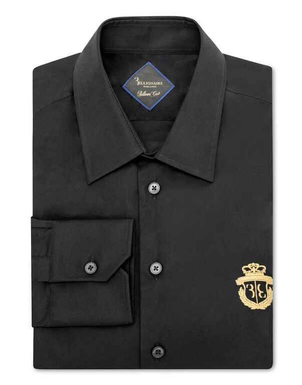 Shirt Silver Cut LS/Milano Crest