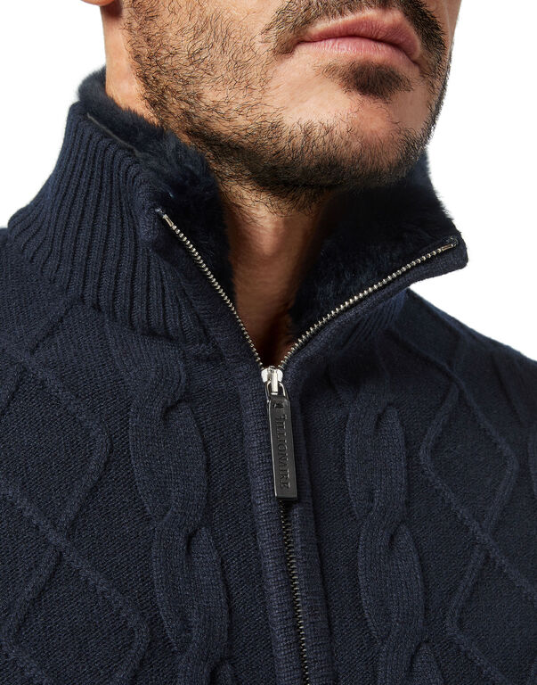 Fur Knit Jacket Luxury