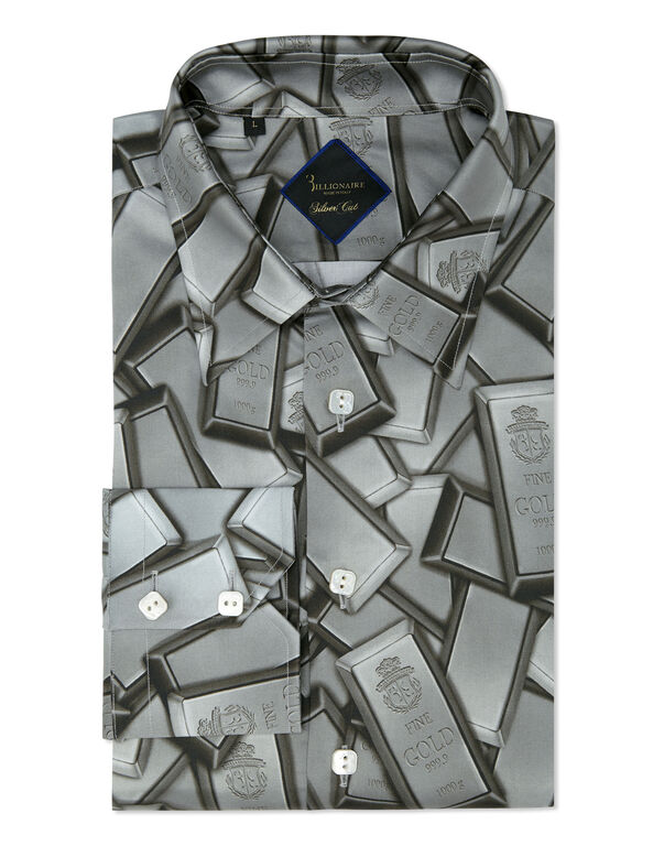 Shirt Silver Cut LS/Milano Gold