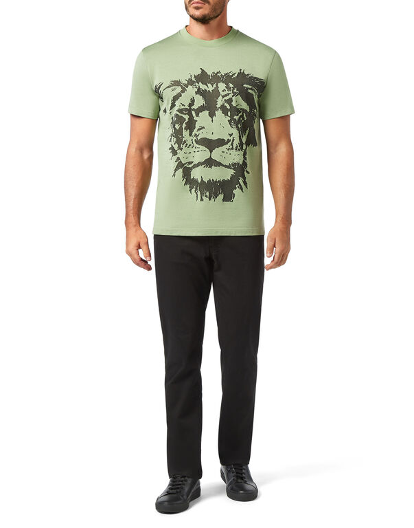T-shirt Round Neck SS Jacquard Lion