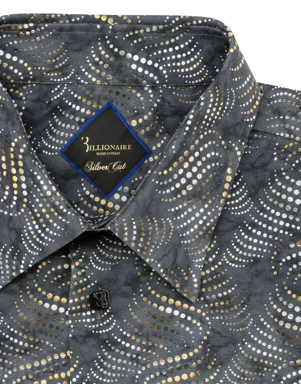 Shirt Silver Cut LS Milano/Multi Geometric