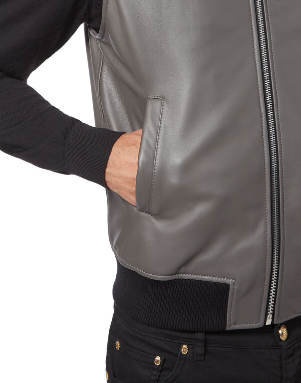 Sleeveless Leather Vest