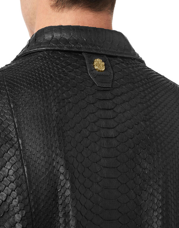 Python Leather Shirts Luxury