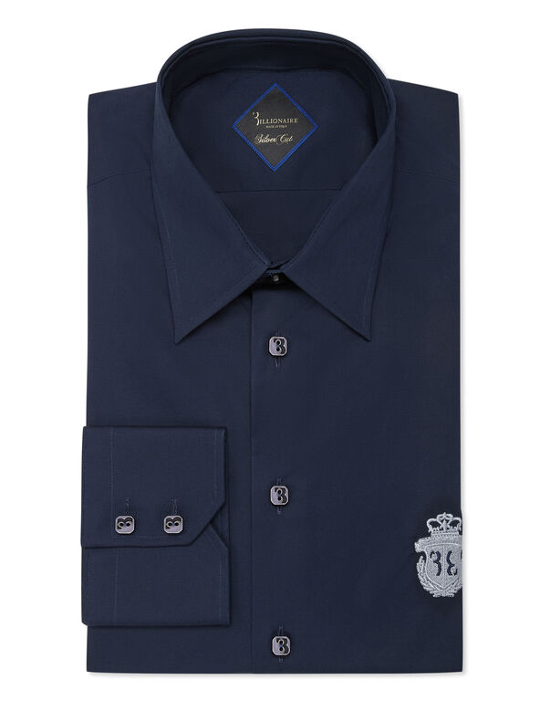 Shirt Silver Cut LS/Milano Crest