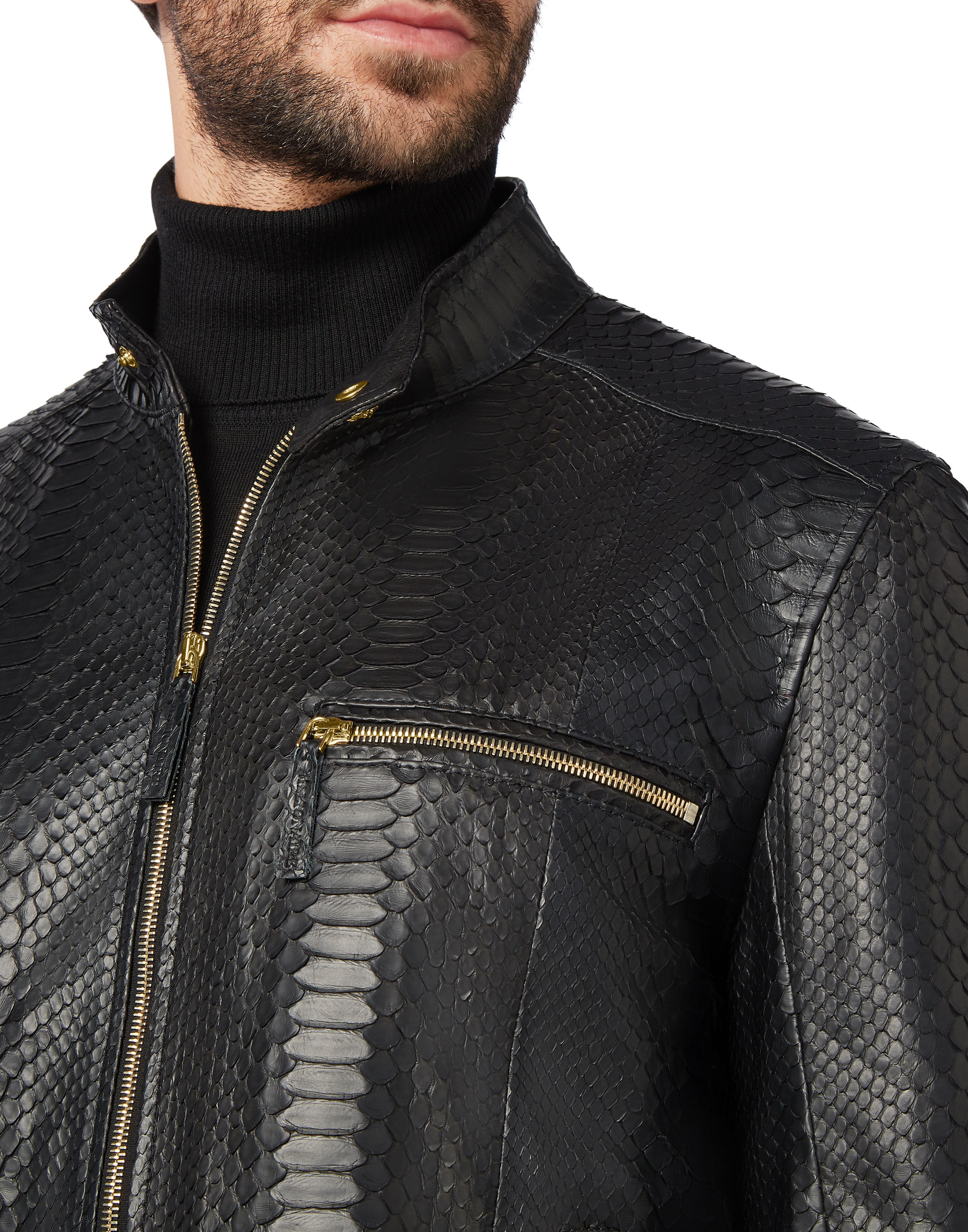 Python Leather Jacket Luxury Billionaire