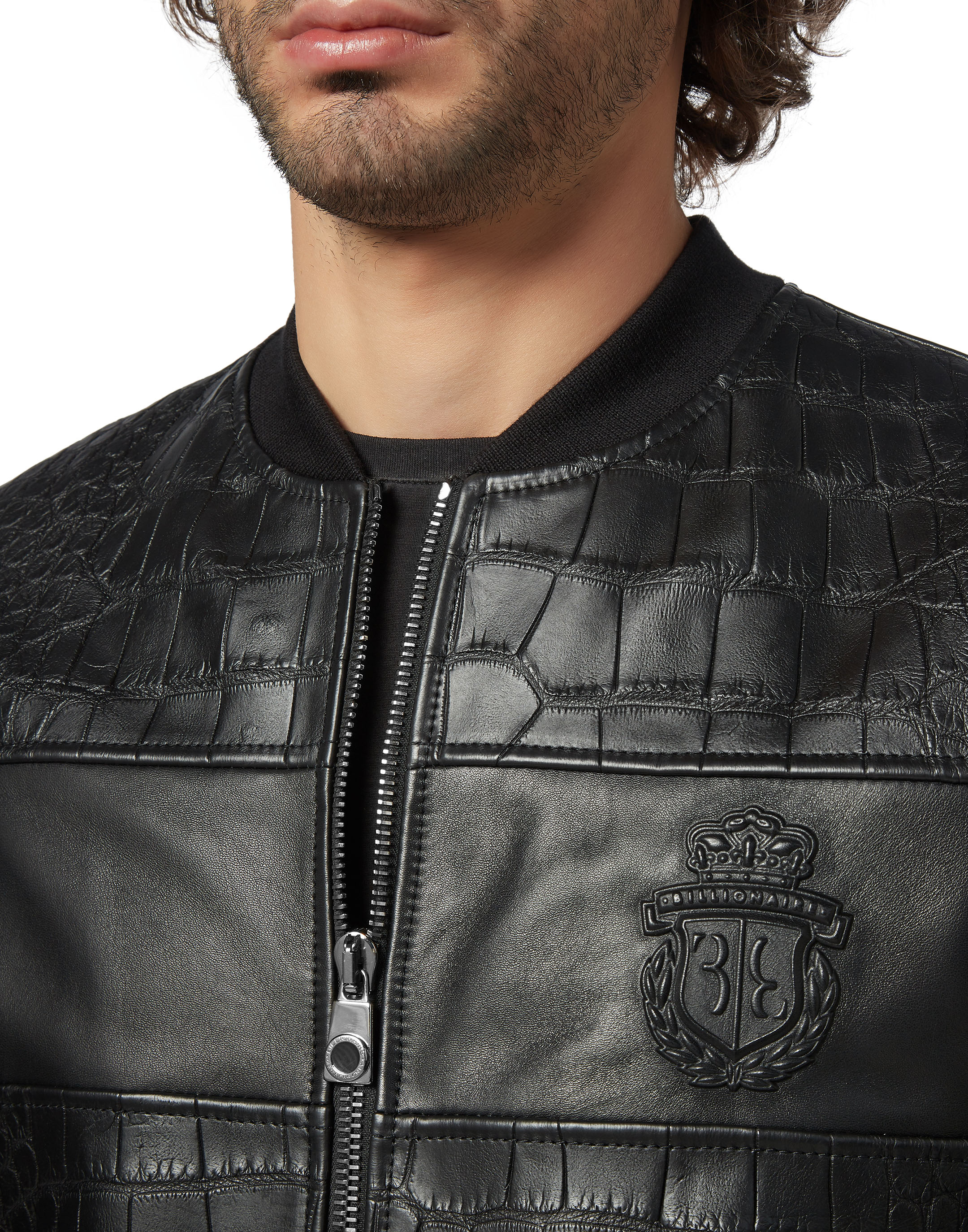 Leather Jacket Crest Billionaire