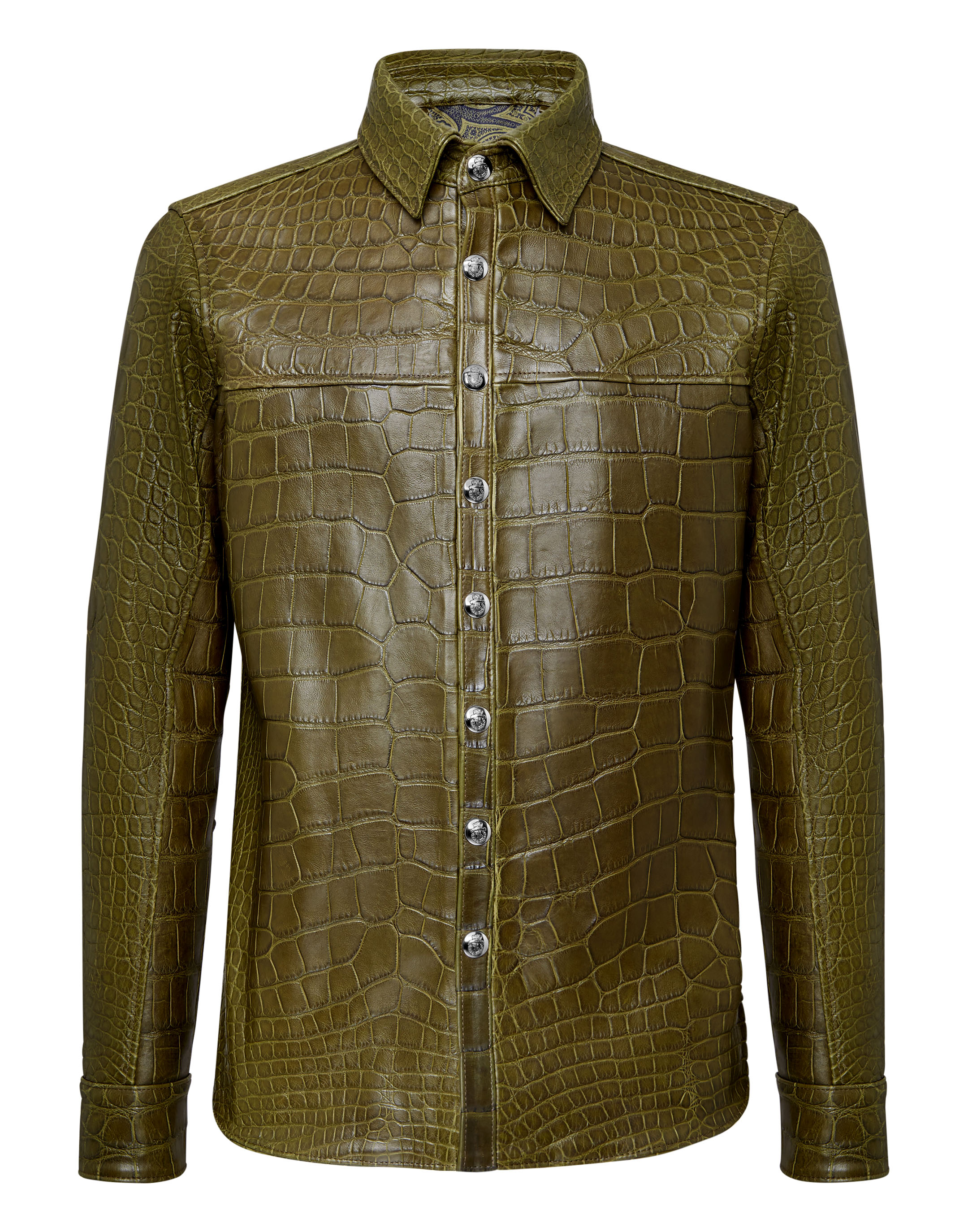 Crocodile Leather Shirts Luxury Billionaire