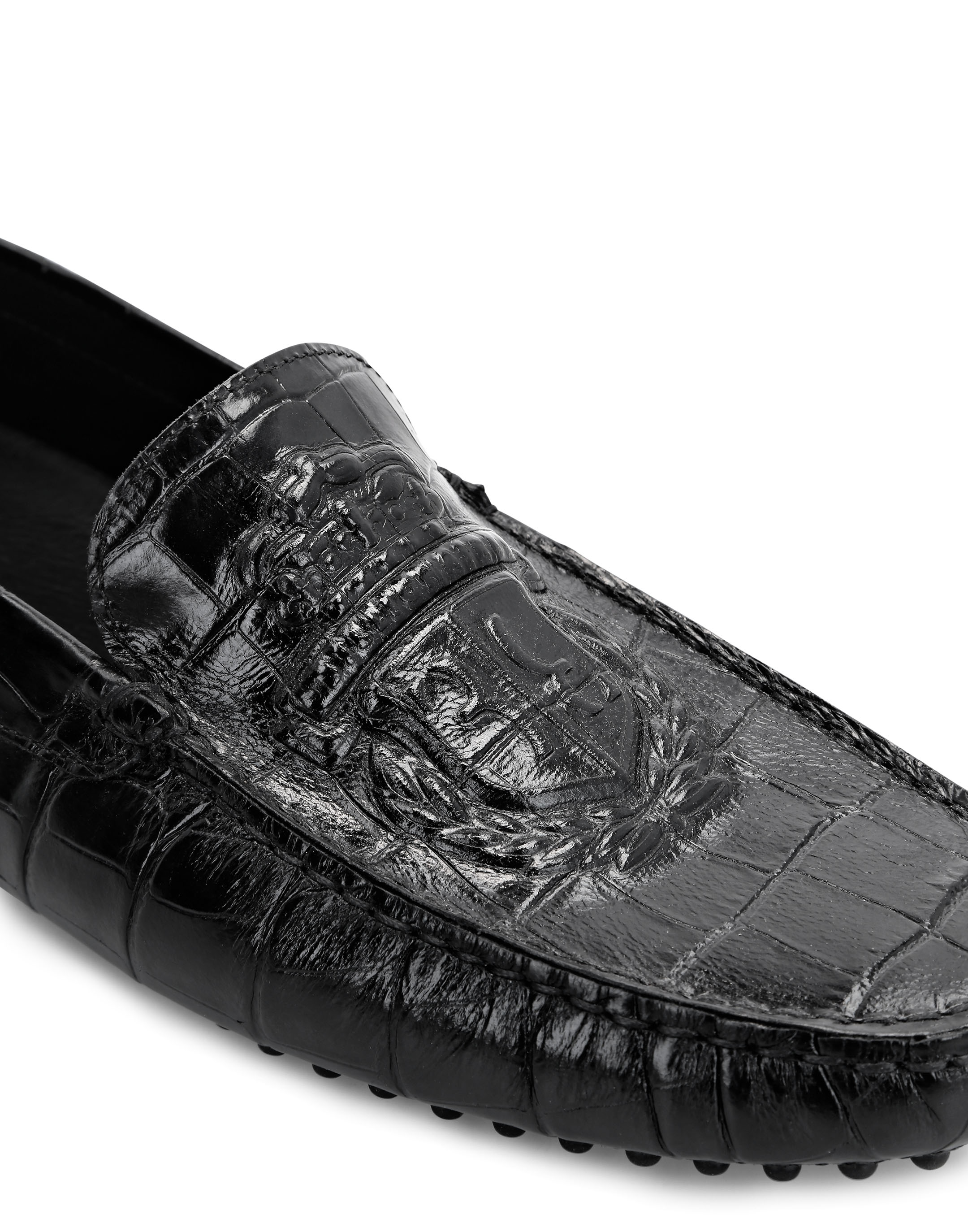 Car Shoe Crocodile Effect Loafers