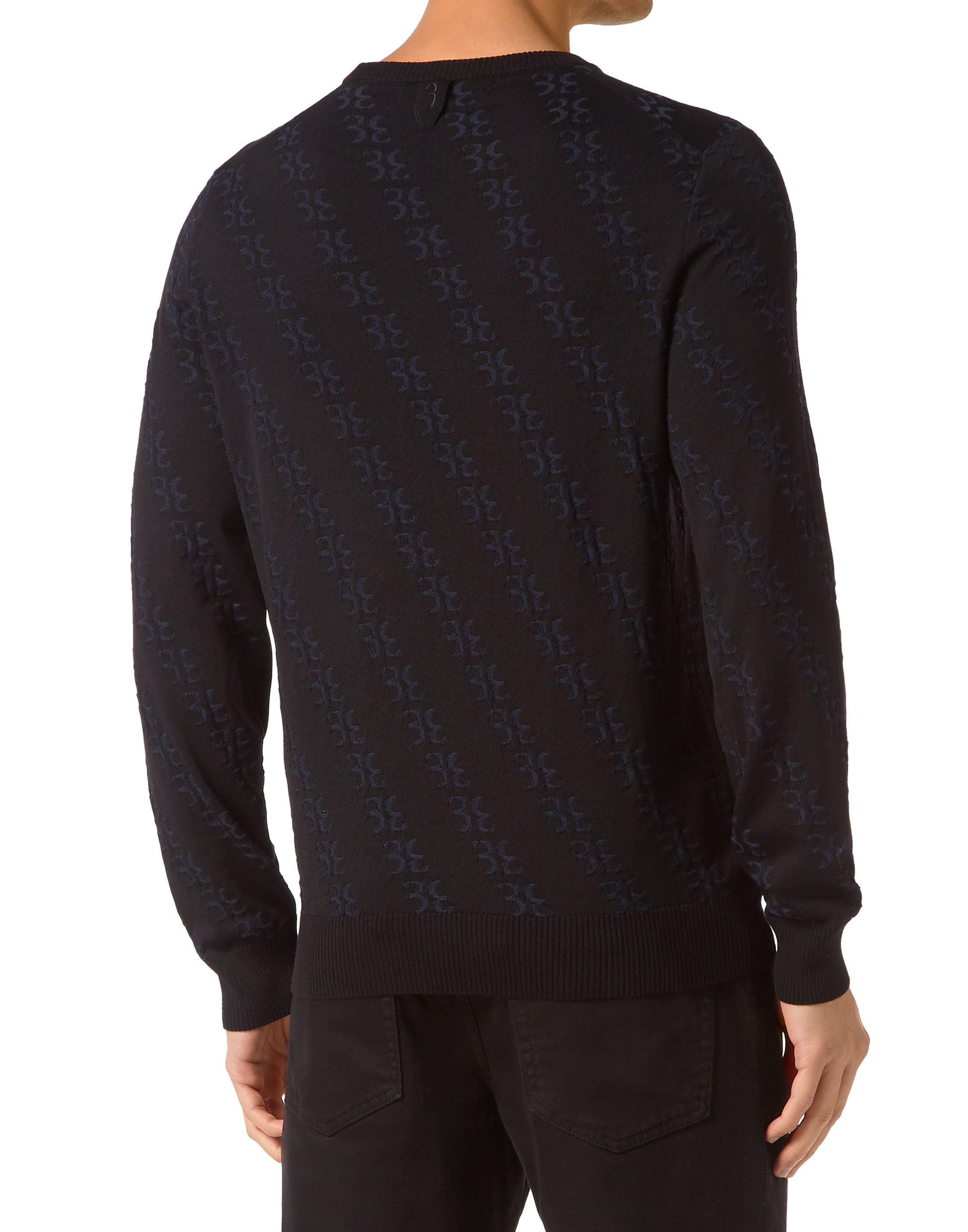 Wool and Silk Pullover Round Neck LS Billionaire, Clothing